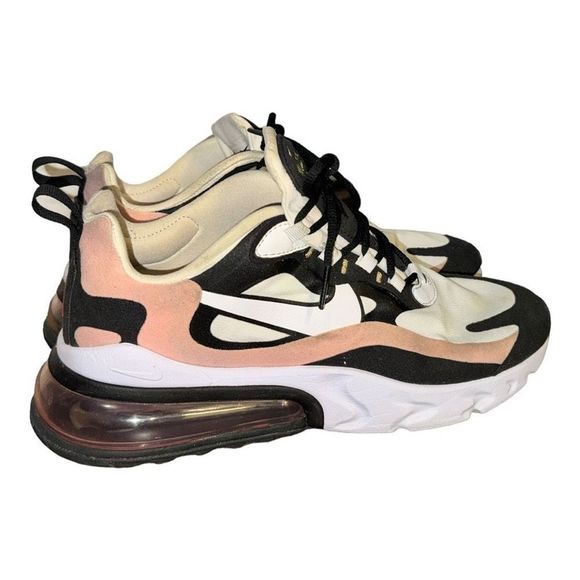 Nike Air Max 270 React Womens Size 8 Running Shoes Coral Pink Black AT6174-005 - Picture 8 of 14